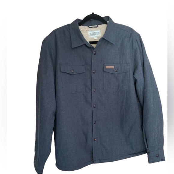 Field & Stream Button Down Flannel Sherpa Shirt Jacket Shacket - Picture 3 of 6